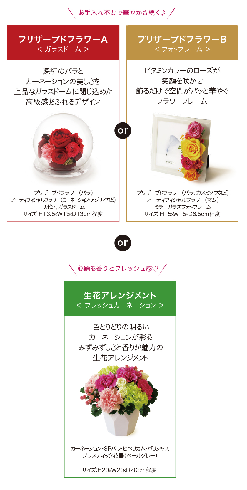 母の日フラワーギフト